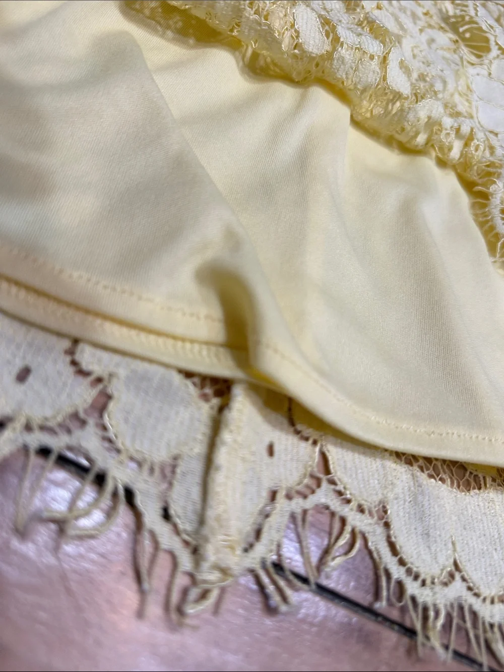 Lipsy London Yellow Lace Overlay Dress